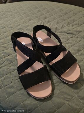 Dr. Scholl's Black Strappy Comfort Sandals